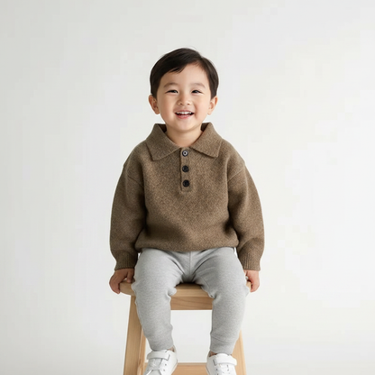 Premium Organic Cotton Toddler Sweater | Made in Peru