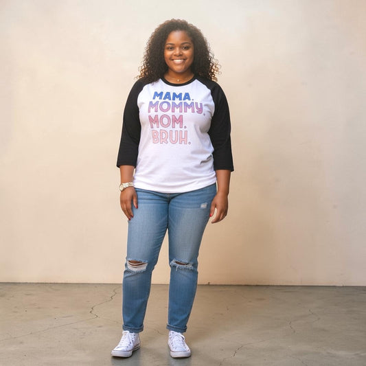 Women's Plus Size Baseball Mom or Bruh T-Shirt