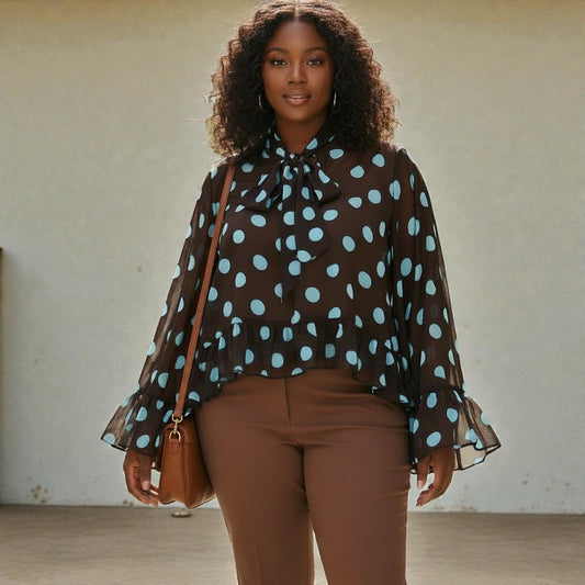 Women’s Plus Size Chiffon Flowy Blouse