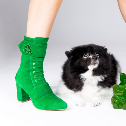Michaela V Marta Green Suede Boots