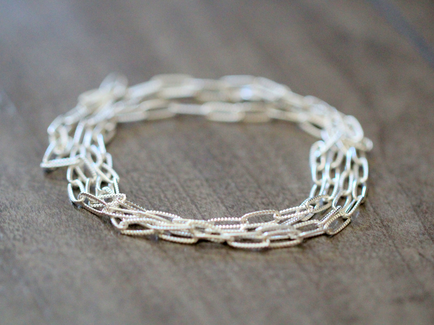 Textured Paperclip Necklace