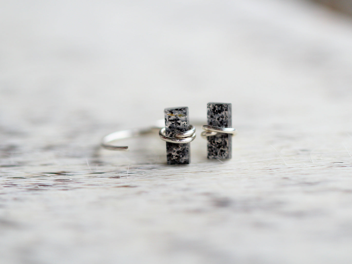 Black Sunstone Hug Hoops