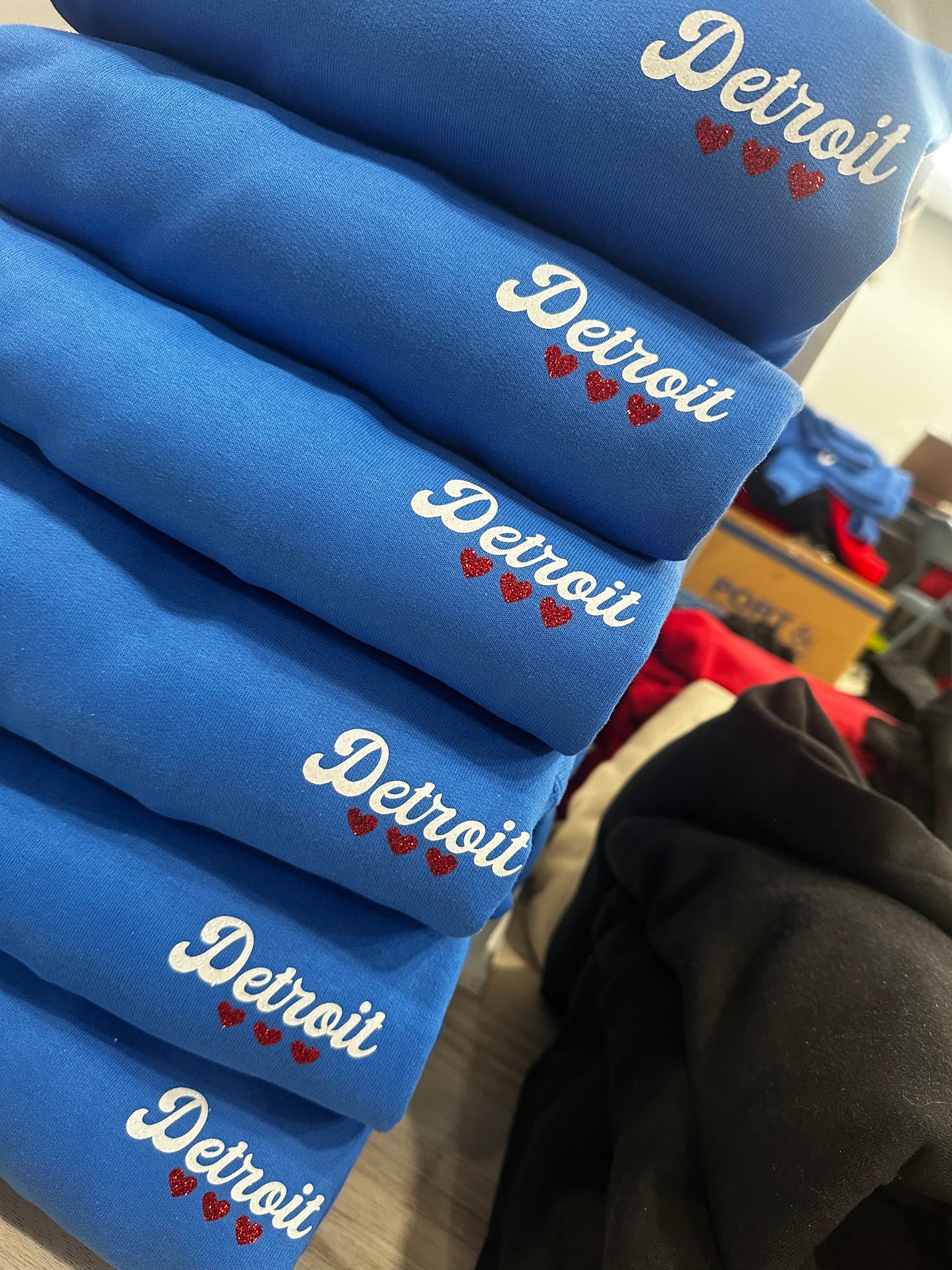 Royal Blue Detroit Minimalist Sparkle Sweatsuit