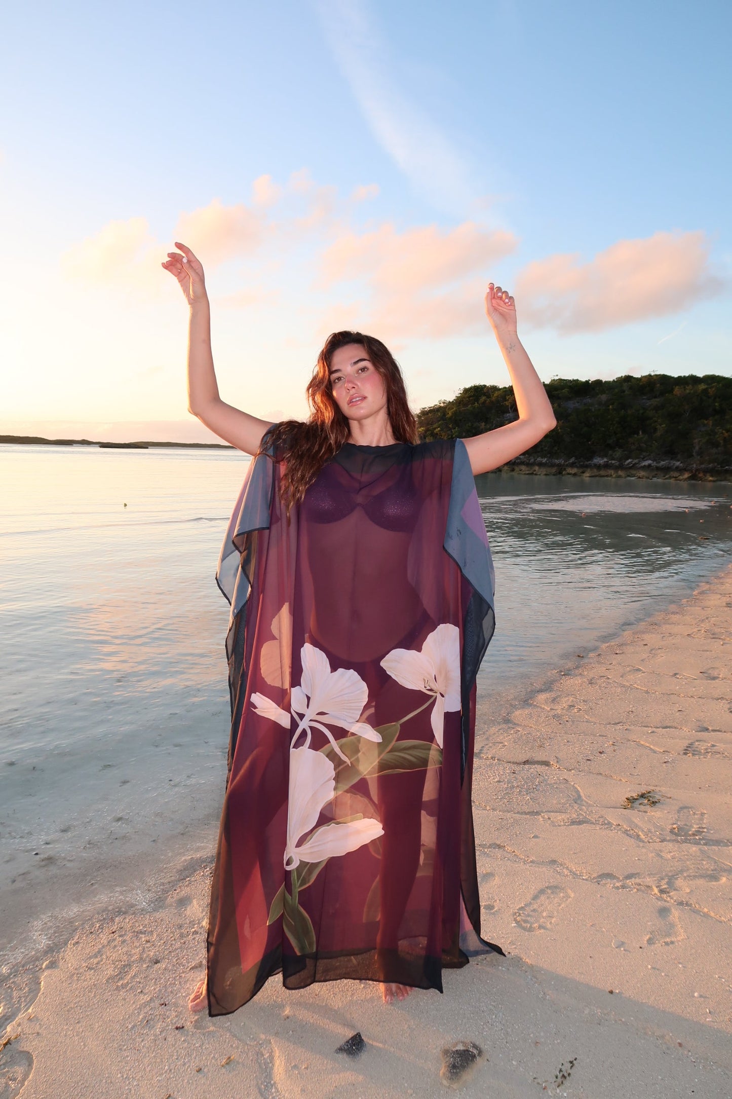 Magenta Blossom Kimono