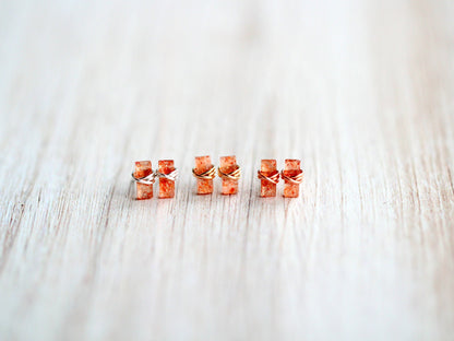 Baguette Studs - Sunstone