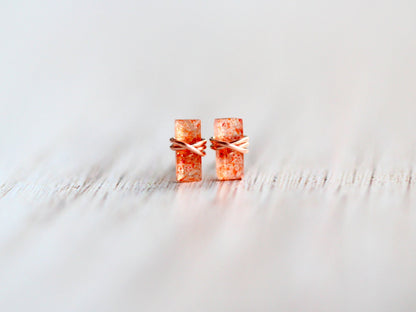 Baguette Studs - Sunstone