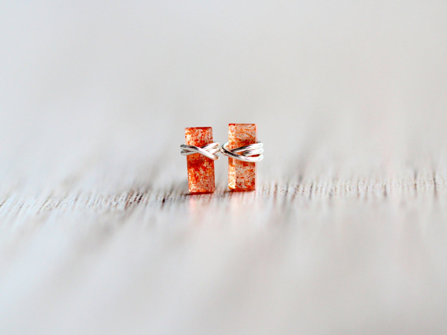 Baguette Studs - Sunstone