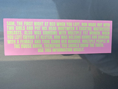Underground Original Design: The Letter, Jersey Shore Car Magnet
