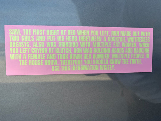 Underground Original Design: The Letter, Jersey Shore Car Magnet
