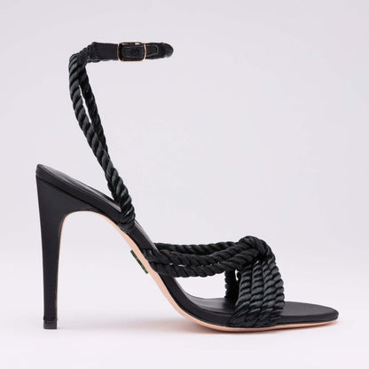 Michaela V Selene Satin heels • Black