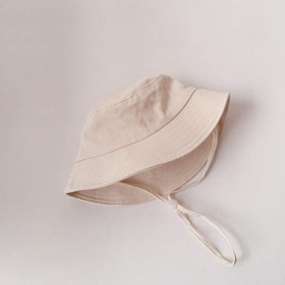 Kids Linen Sun Hat – Fisherman Bucket Hat for Toddlers with Adjustable Strap