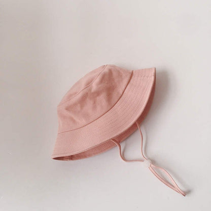 Kids Linen Sun Hat – Fisherman Bucket Hat for Toddlers with Adjustable Strap