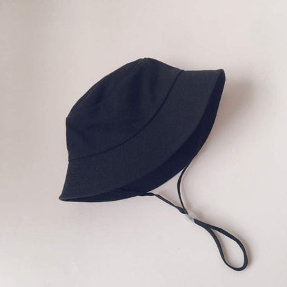 Kids Linen Sun Hat – Fisherman Bucket Hat for Toddlers with Adjustable Strap