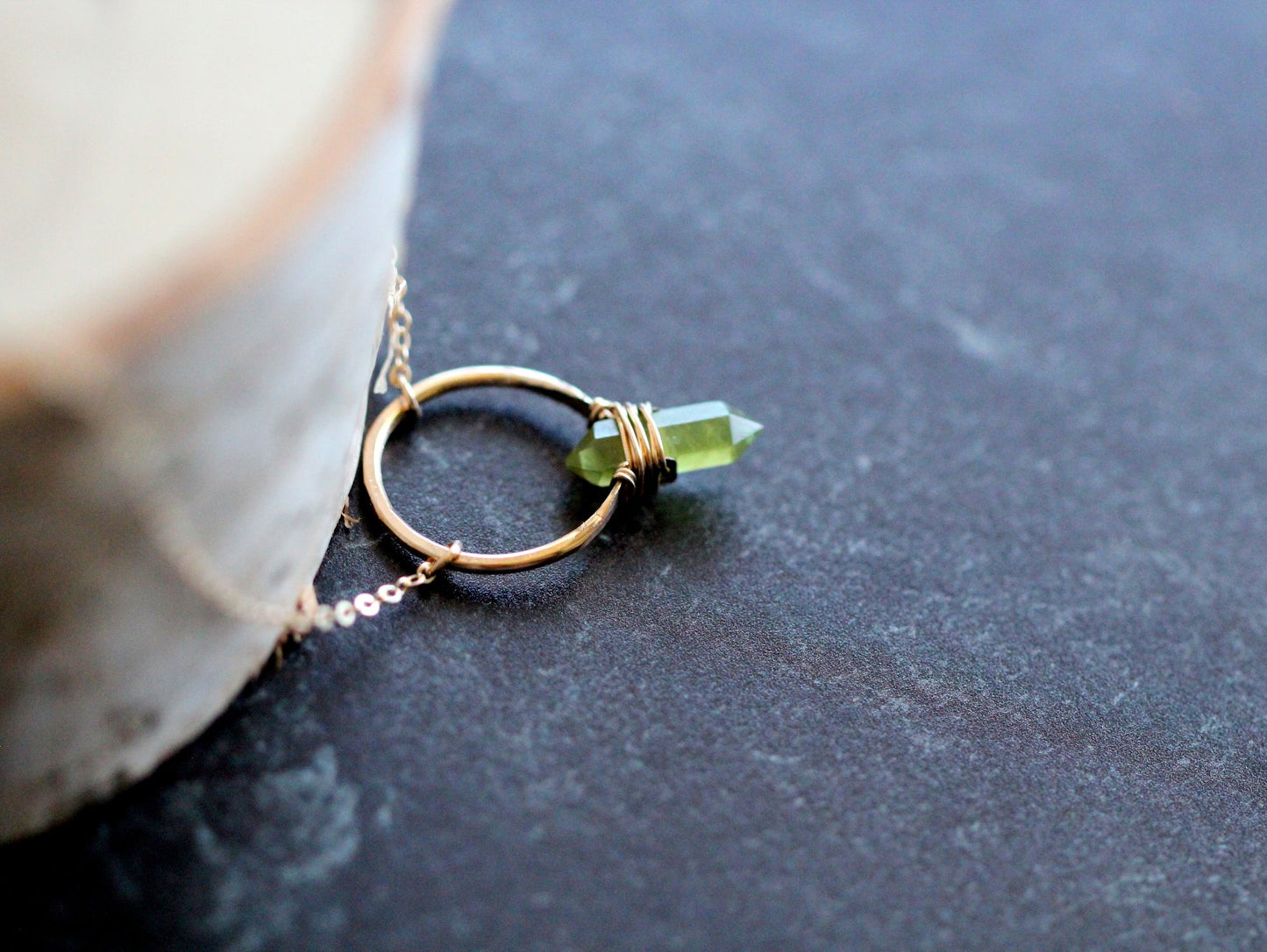 Crest Necklace - Peridot
