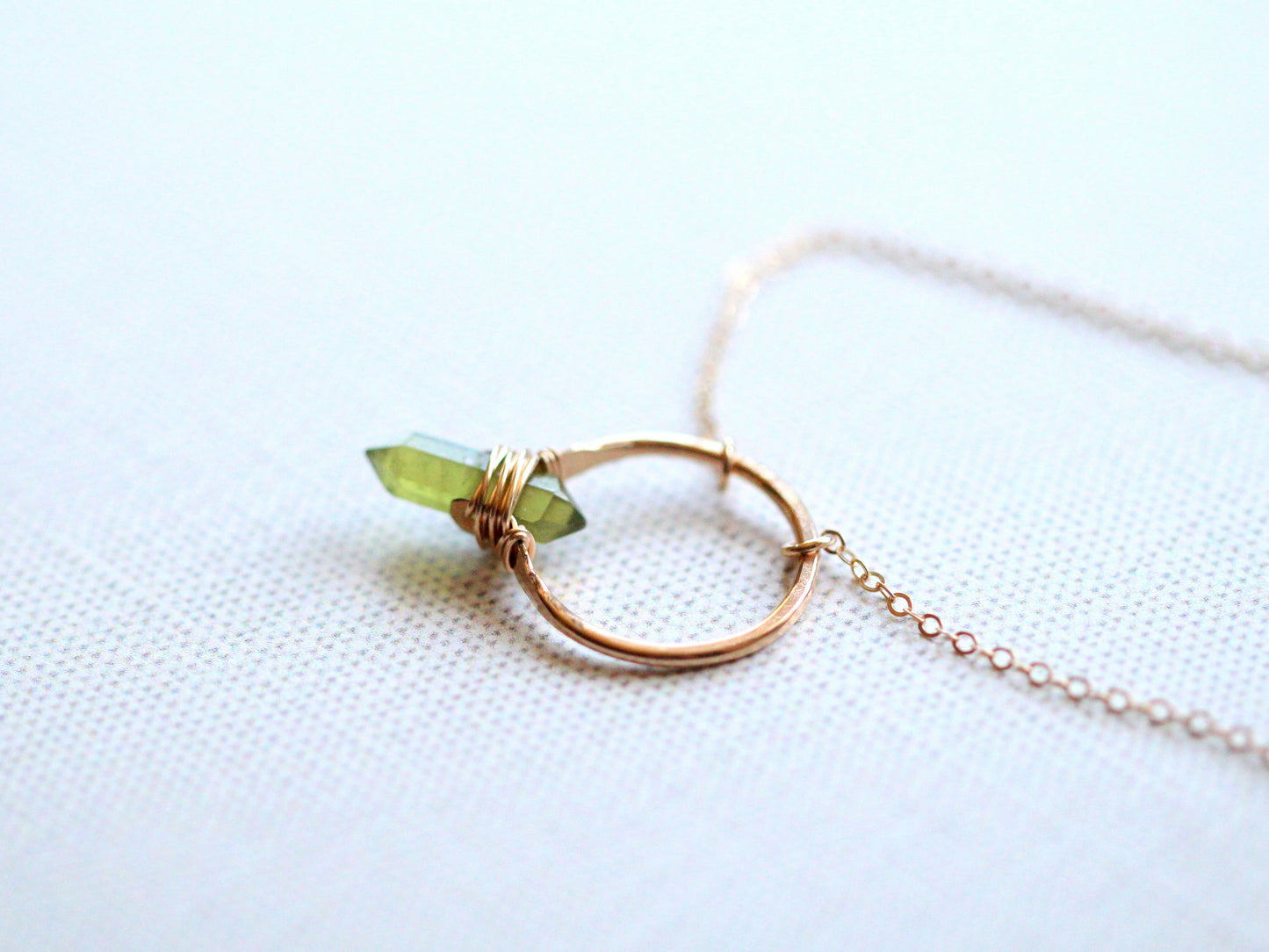 Crest Necklace - Peridot