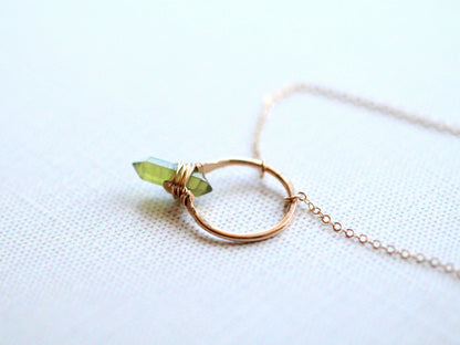 Crest Necklace - Peridot