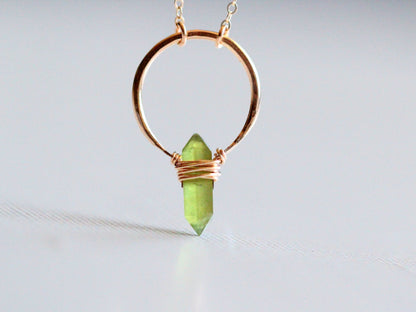 Crest Necklace - Peridot