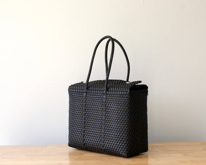 Audrey Handwoven Handbag - Classic Black
