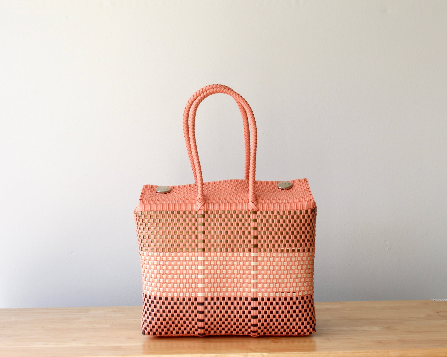 Cecilia Handwoven Handbag - Earthy Peach