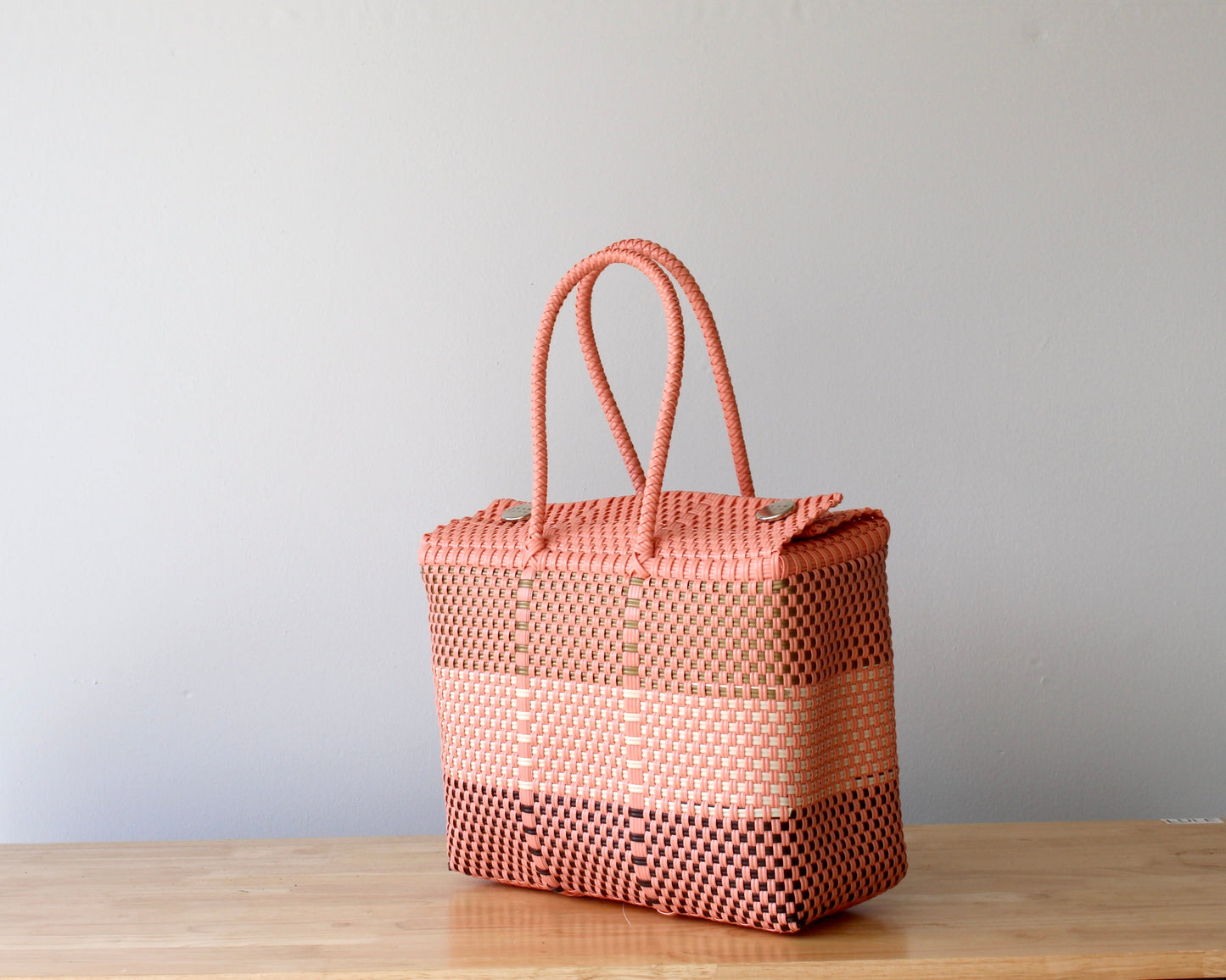 Cecilia Handwoven Handbag - Earthy Peach