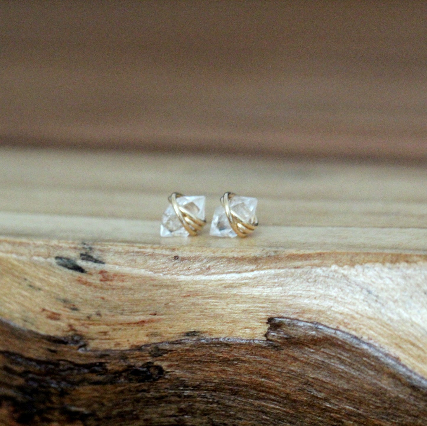 Herkimer Diamond Studs - Larger Size
