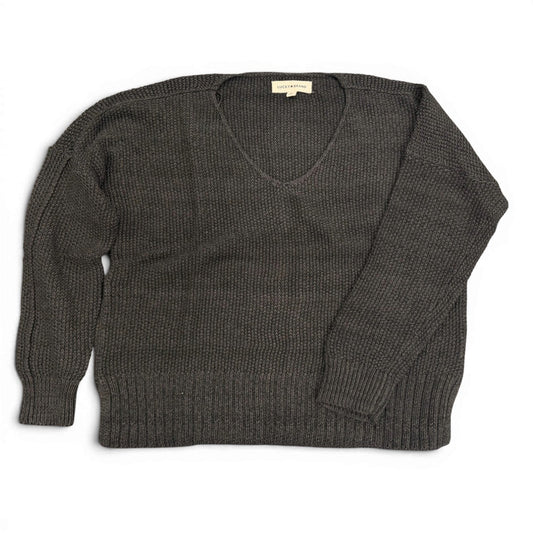 [7WP5056-001] WOMENS LUCKY BRAND SPRING WEIGHT V NECK PULLOVER - BLACK COMBO