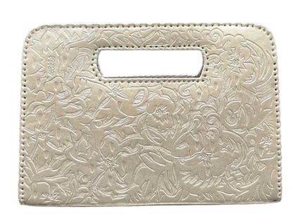 The Claire| Hand-Tooled Leather Statement Clutch