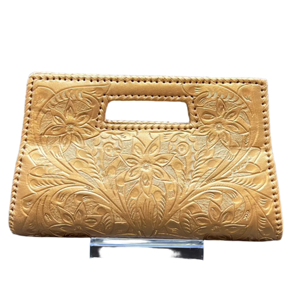 The Caroline| Hand-Tooled Leather Clutch & Crossbody