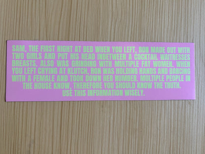Underground Original Design: The Letter, Jersey Shore Car Magnet