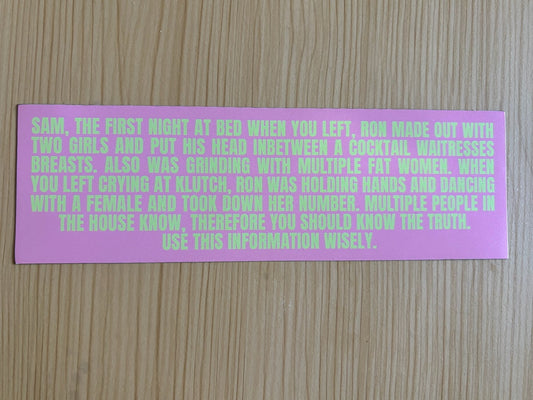 Underground Original Design: The Letter, Jersey Shore Car Magnet