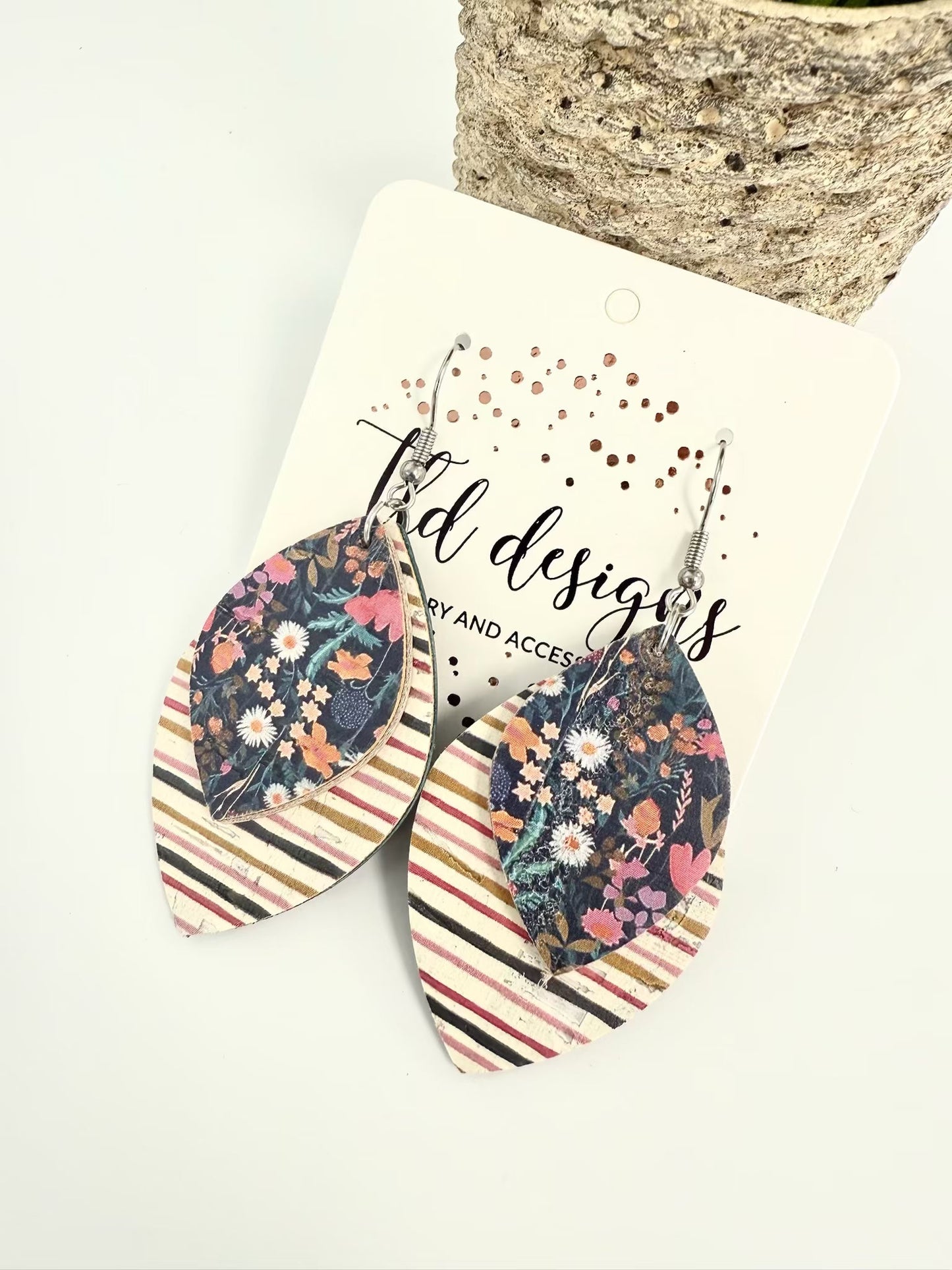 Floral Stripe Leather Doubles