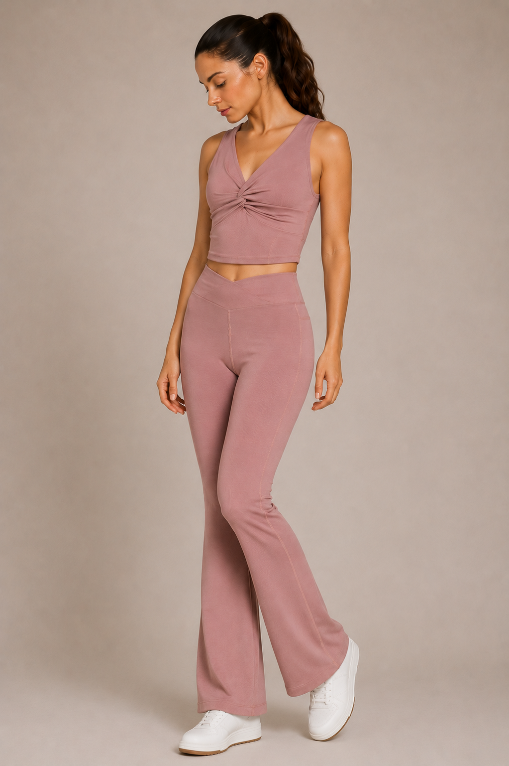 Cross Front Flare Leggings Made in USA