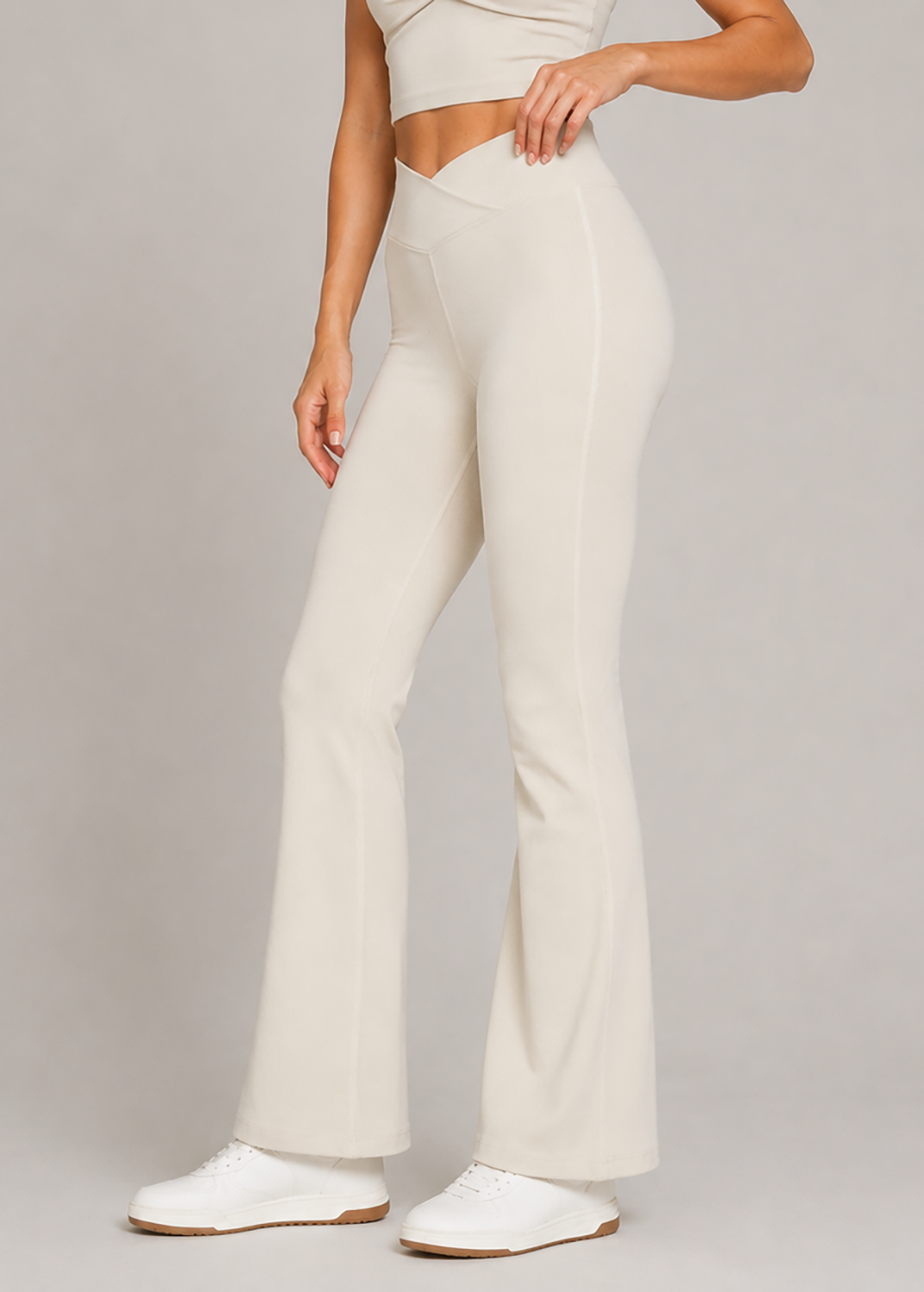 Cross Front Flare Leggings Made in USA