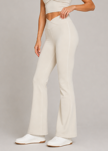 Cross Front Flare Leggings Made in USA
