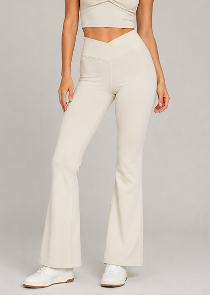 Cross Front Flare Leggings Made in USA