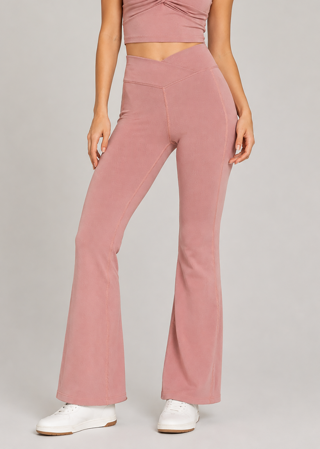 Cross Front Flare Leggings Made in USA