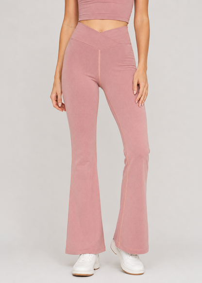 Cross Front Flare Leggings Made in USA