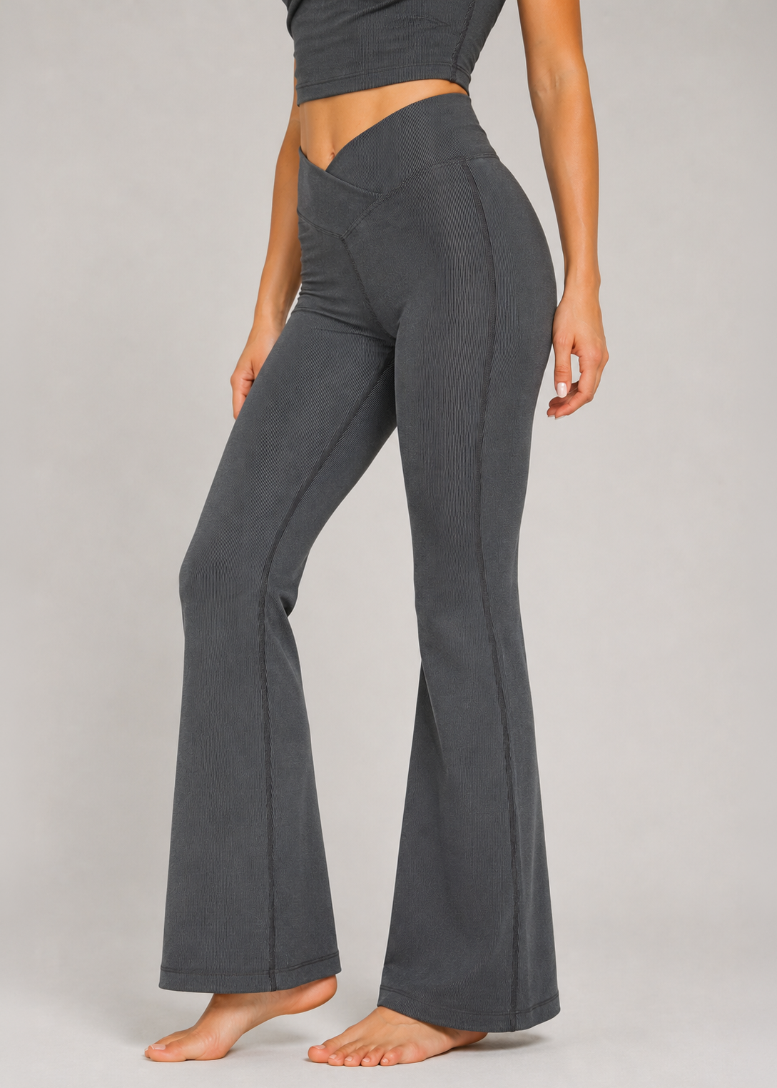Cross Front Flare Leggings Made in USA