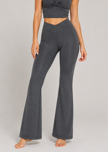 Cross Front Flare Leggings Made in USA