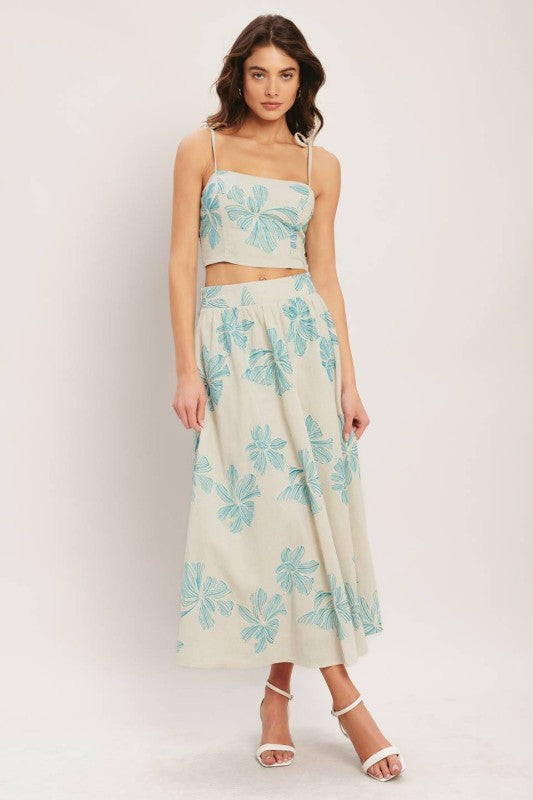 Floral Linen Blend Set