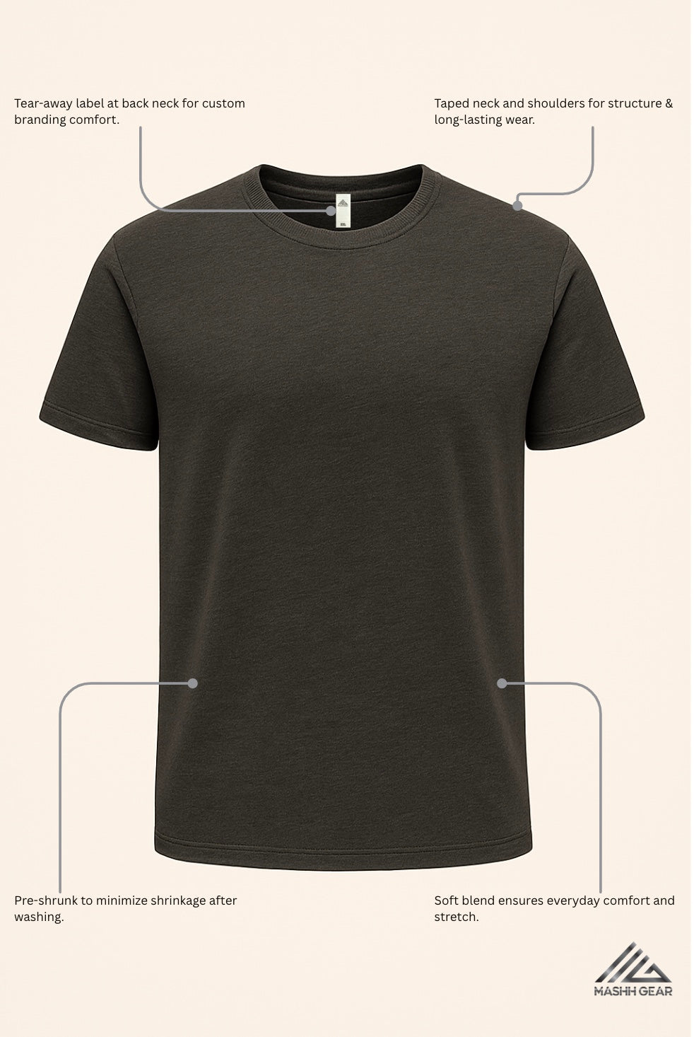 3 pack Extra Soft Medium Weight Short Sleeve T-Shirts – Mashh Gear