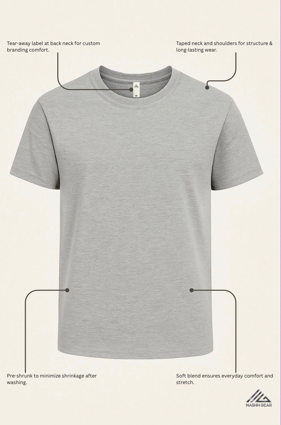 3 pack Extra Soft Medium Weight Short Sleeve T-Shirts – Mashh Gear