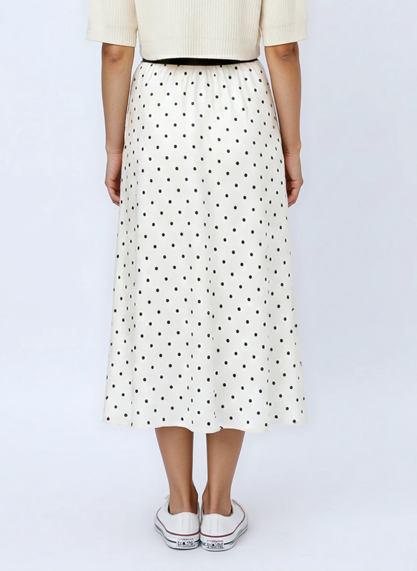 Vintage Polka Dot Midi Skirt