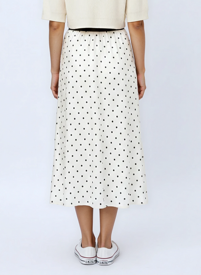 Vintage Polka Dot Midi Skirt