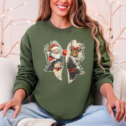 It's The Most Wonderful Time Of The Year Santa Snowman Reindeer Christmas Sweatshirt