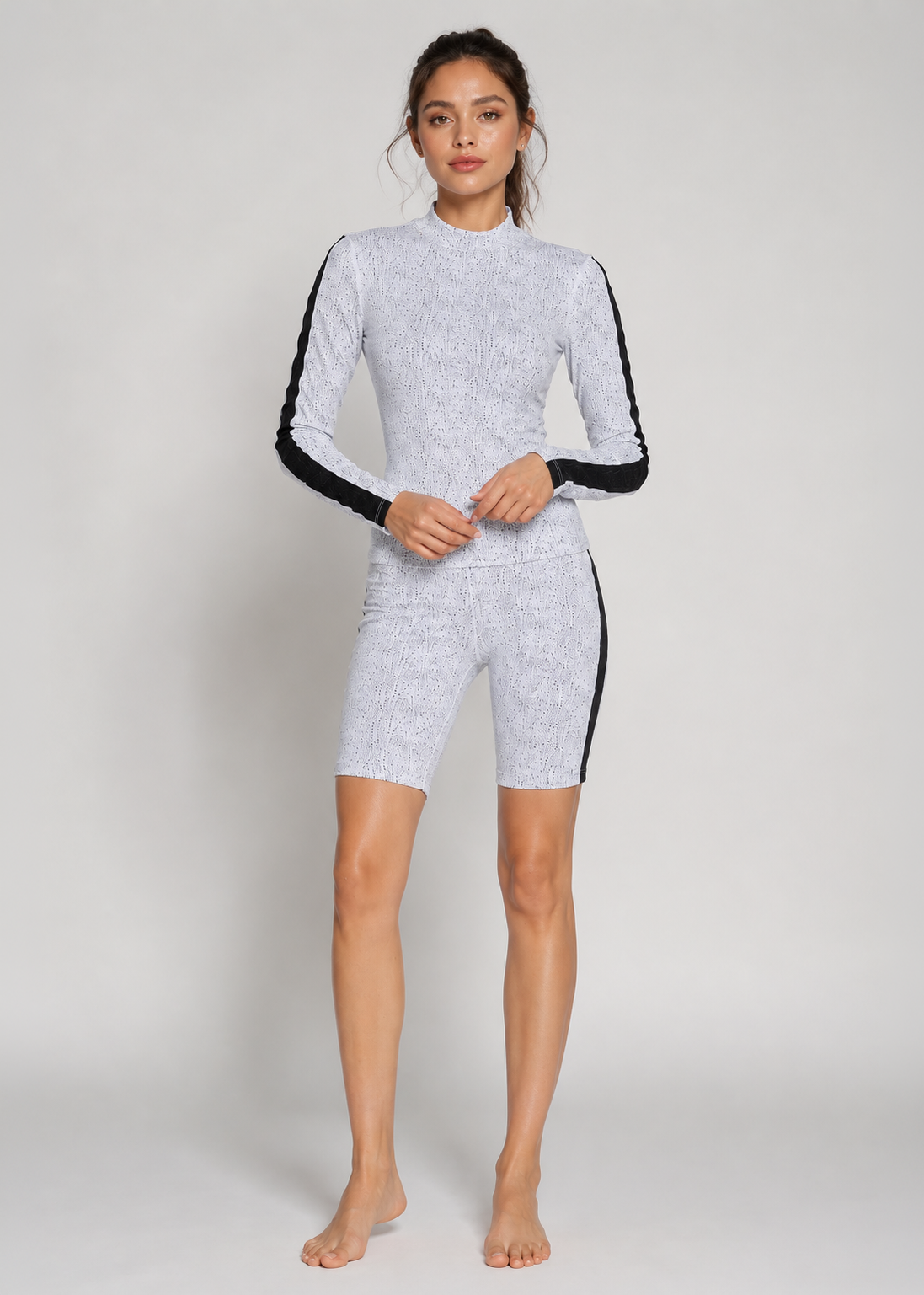 Side Stripe Biker Short Made in USA
