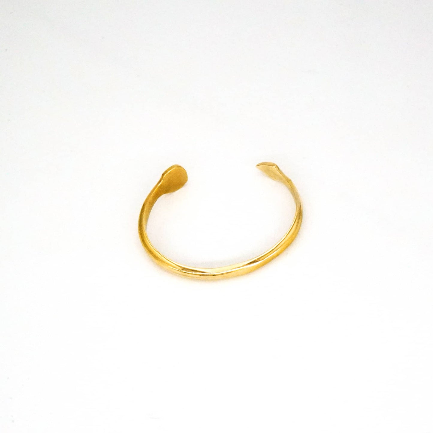 Teardrop End Brass Wide Cuff Bracelet | Johari