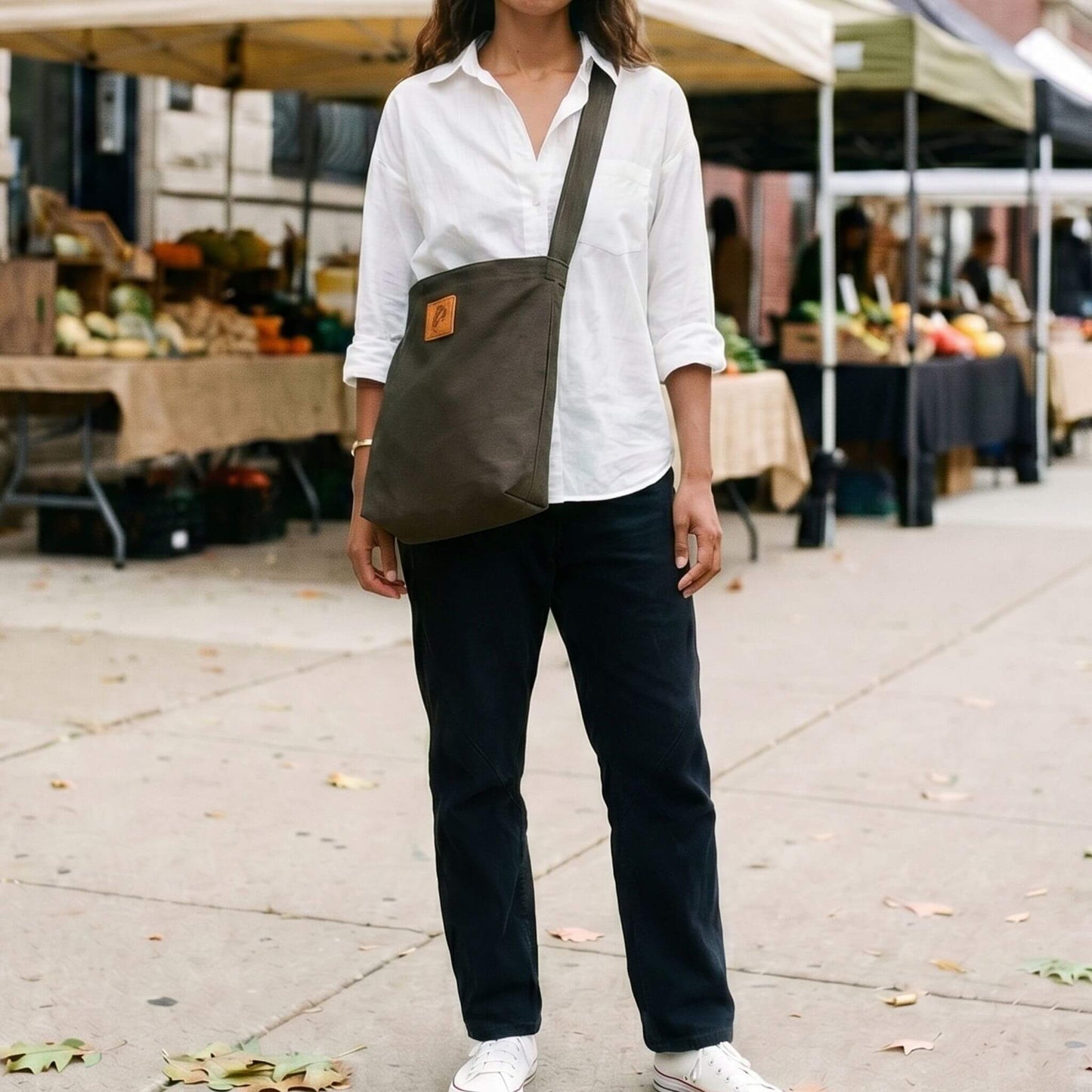 Canvas Carry-All Crossbody Bag | Amani