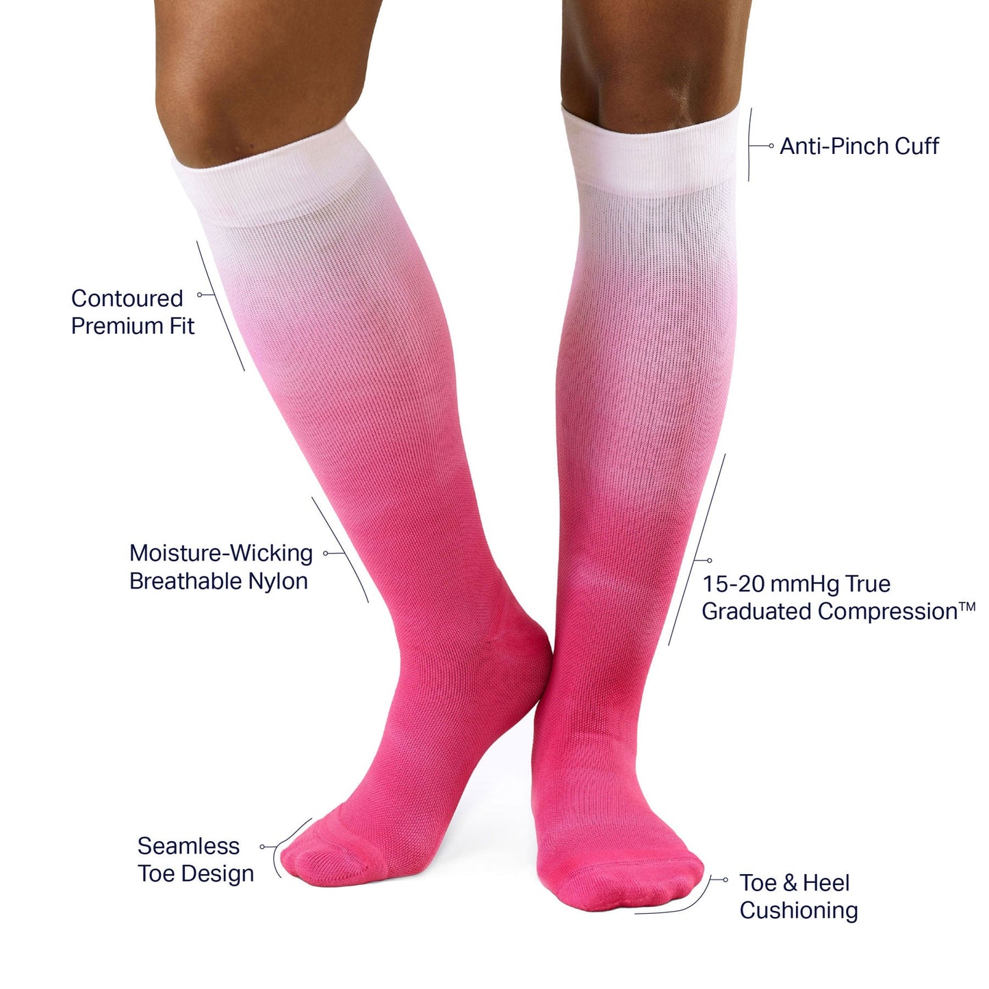 Knee-High Compression Socks - Ombre