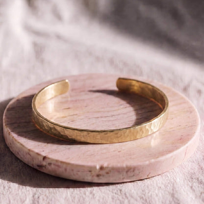 Wide Brass Cuff Bracelet | Kanga
